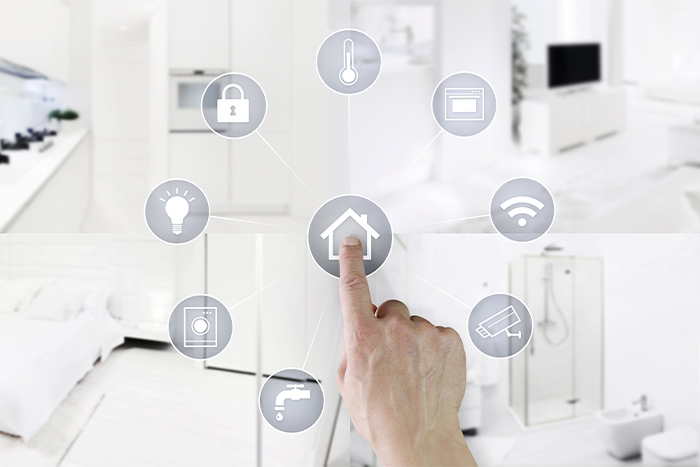 icone de casa controlada por inteligência artificial